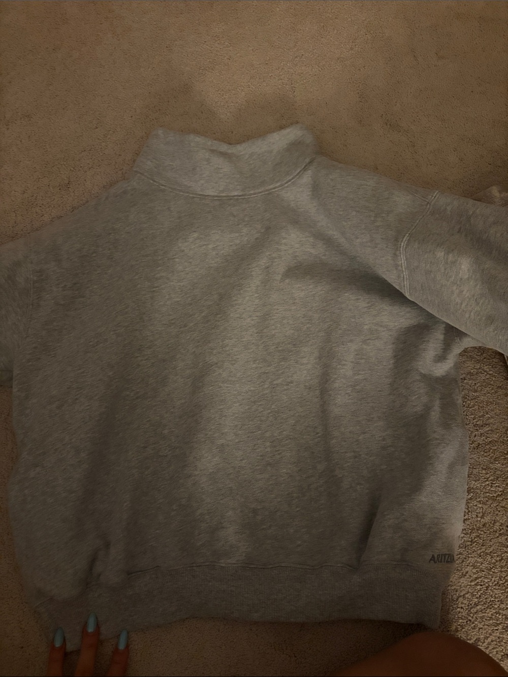 Aritzia MockNeck Gray Sweatshirt